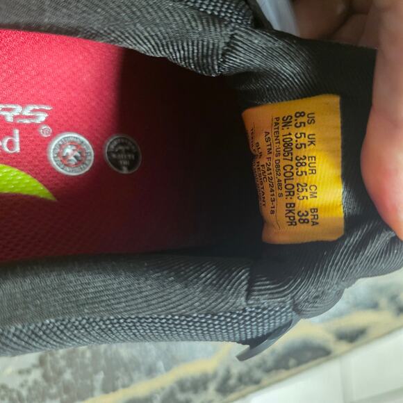 NEW Skechers Women's Arch Fit SR Evzan Alloy Toe Work Sneakers Size 8.5 Black‎ - Picture 8 of 8